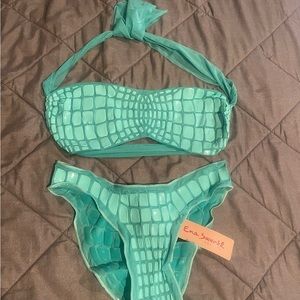 Ema Savahl Counture two piece Turquoise green bikini